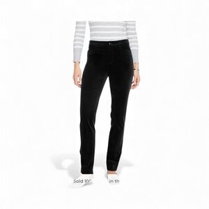 Talbots velveteen Black Straight Leg pants 5 pocket design size 16 p